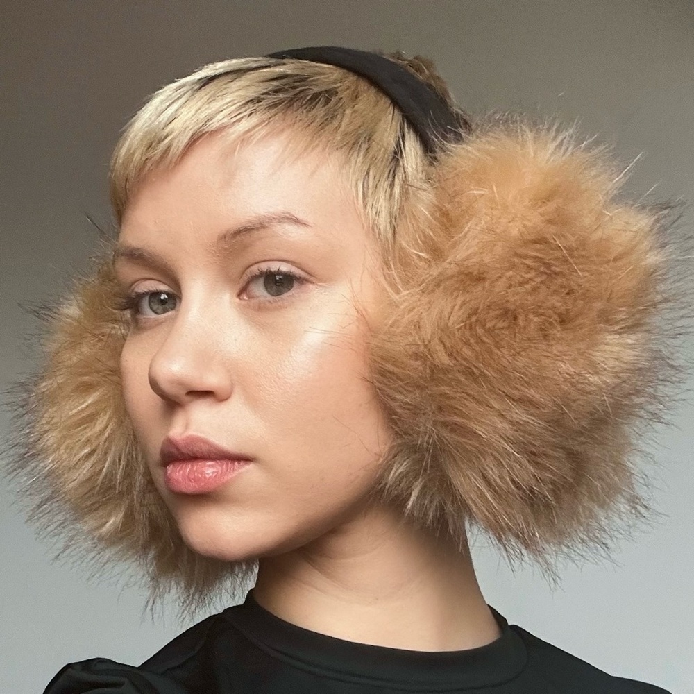 FOX FUR EAR MUFFS